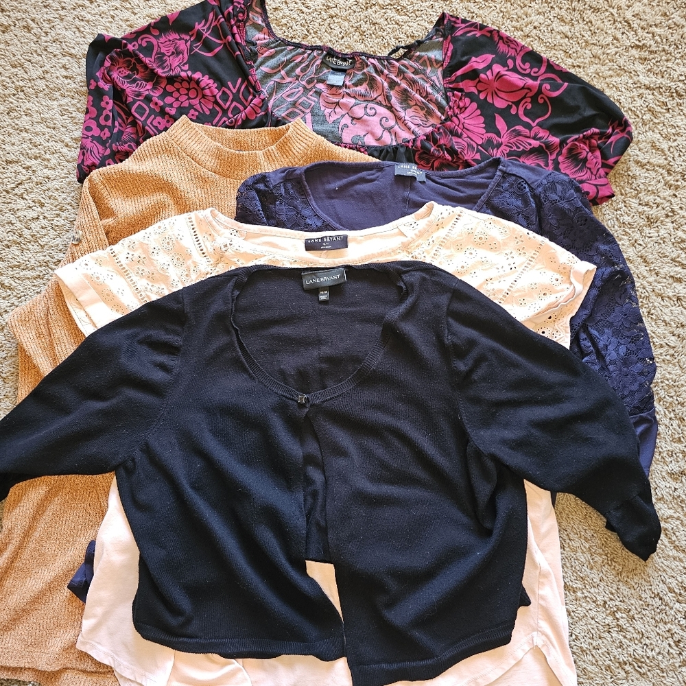 Lane Bryant Bundle 5 Piece Tops Plus Size